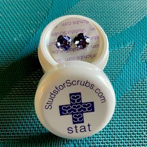 Amethyst Stud Earrings